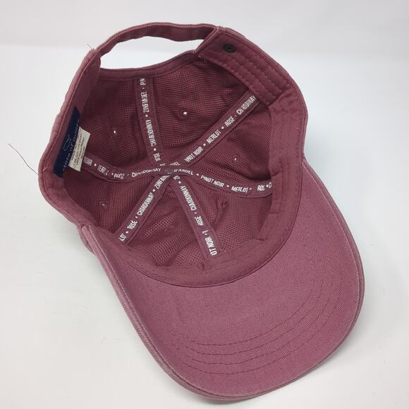 Wine Slideback Baseball Cap Red One Size Adjustable Embroidered State Of Mine - Picture 6 of 8